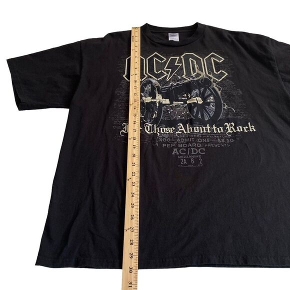 AC/DC ACDC For Those About To Rock Band Tee Black Short Sleeve Sz 2XL - Picture 4 of 8